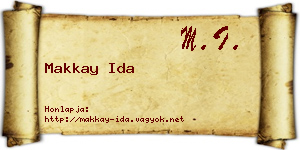 Makkay Ida névjegykártya